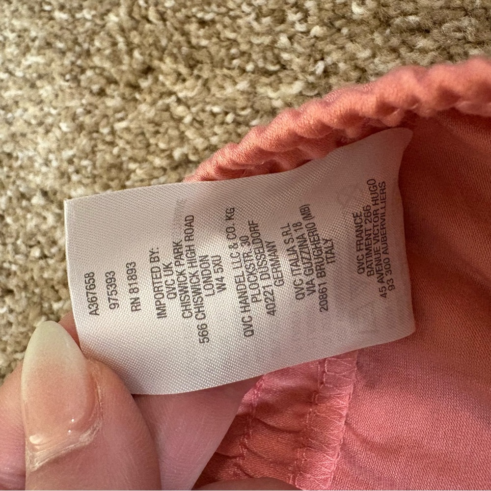 AnyBody Medium Coral Jogger Pants with Drawstring and Satin Stripes Down Sides - Picture 7 of 9